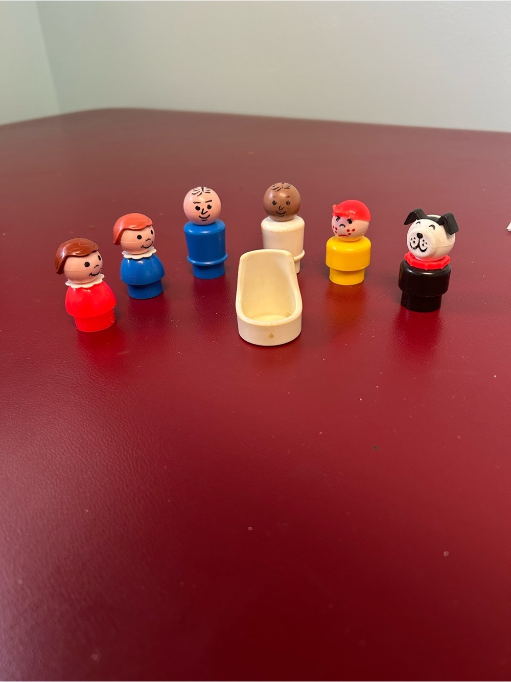 Vintage Fisher Price Little People Lot Figures and Chair 1975